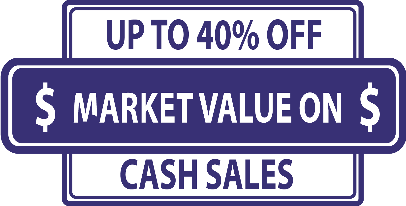 Up To 40 Percent Off Cash Sales